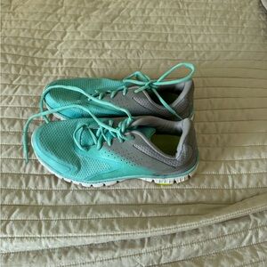 Blue grey ombré shoes